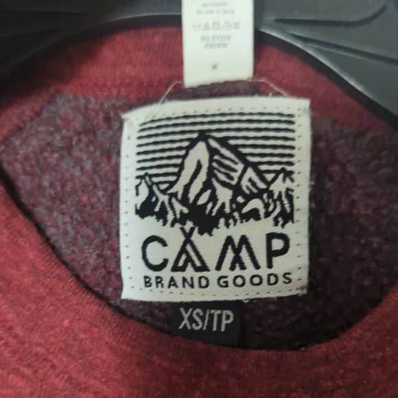 Cozy Burgundy Happy Camper Sweatshirt - Picture 2 of 2